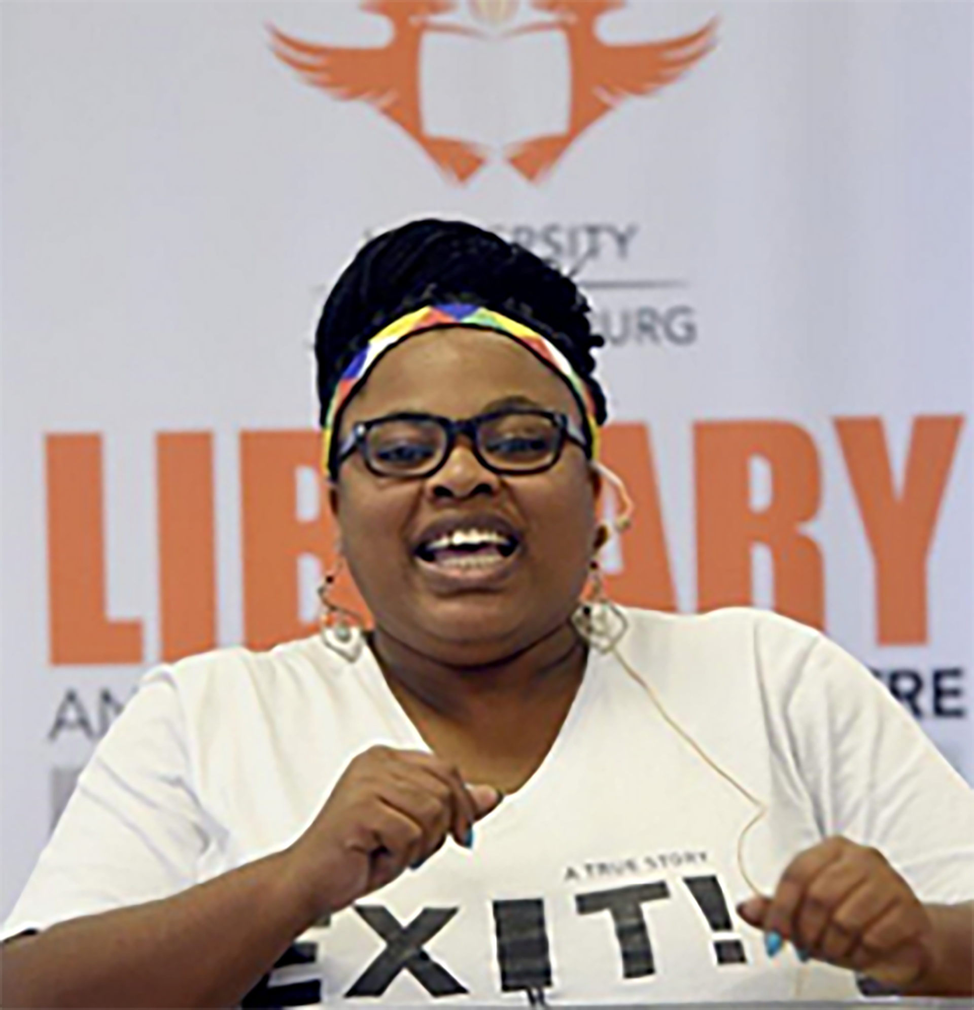 Activist against human trafficking, Grizelda Grootboom, encourages UJ students to speak out
