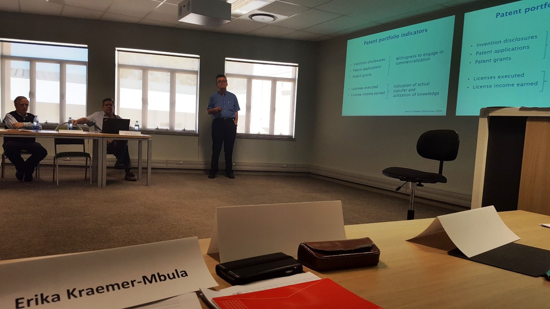 Erika Kraemer-Mbula at the “Patents Analytics and Statistics”