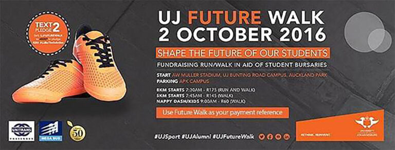 UJ Olympians, Paralympians, SRC join fun walk for missing middle student bursaries on 2 Oct