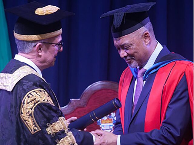 UJ Vice-Chancellor and Principal, Prof Rensburg honoured with an honorary doctoral degree from the University of the West Indies