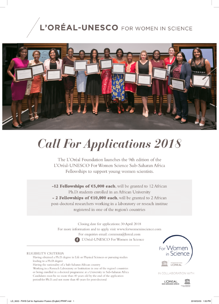 L’Oreal-UNESCO For Women In Science – Information Session