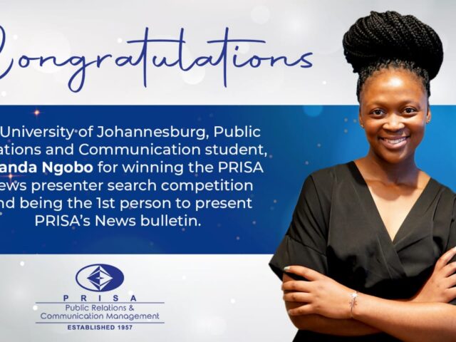 Ziyanda Ngobo, wins the PRISA News Presenter Search Competition