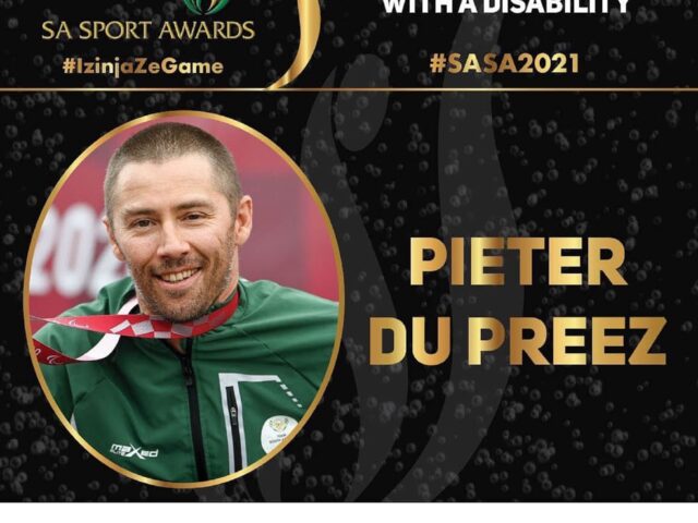 Du Preez wins 2021 Sportsman of the Year with a Disability Award at 15th annual SA Sports Awards