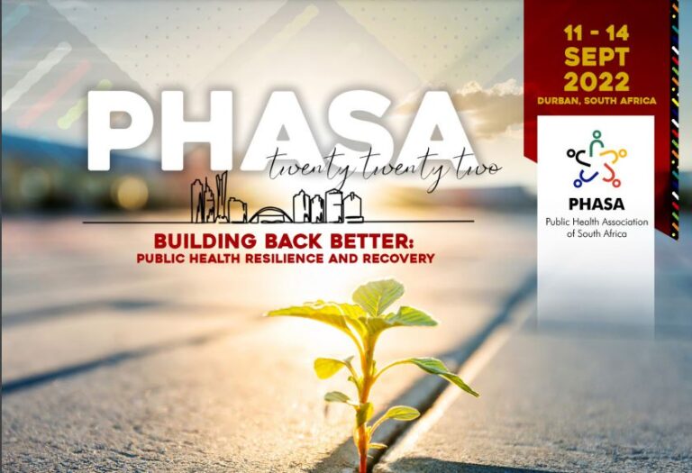 SAMRC/UJ PACER EMU to present at Public Health Association of South Africa 2022 Conference