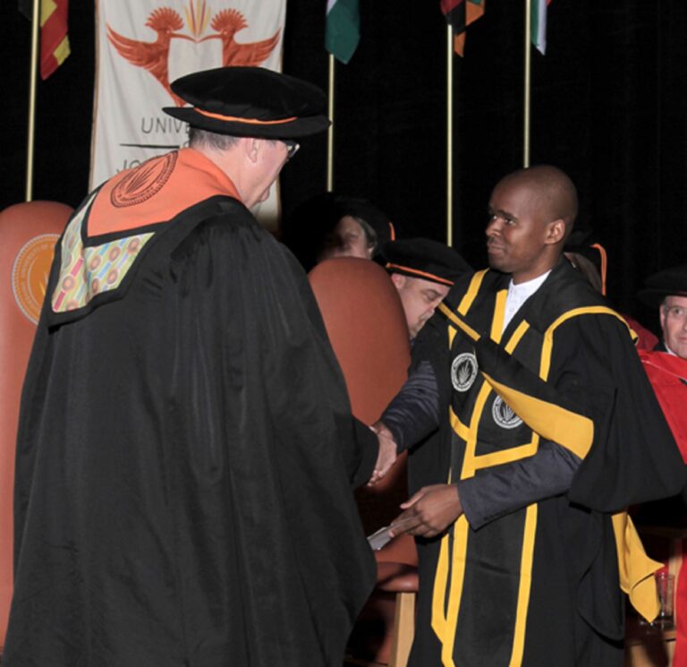 Prestigious S2A3 Bronze Medal goes to most outstanding research student, Msizi Innocent Mhlongo.