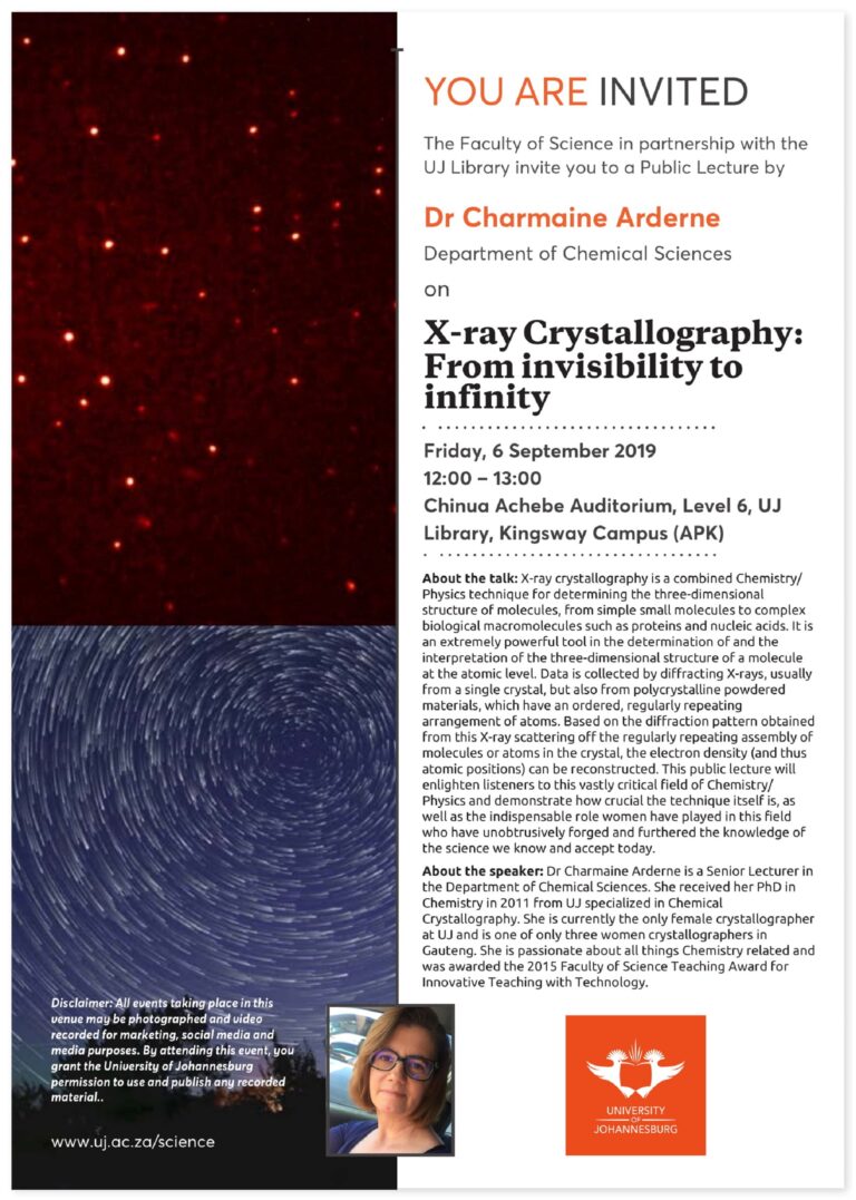 Public Lecture: X-ray Crystallography: From invisibility to infinity