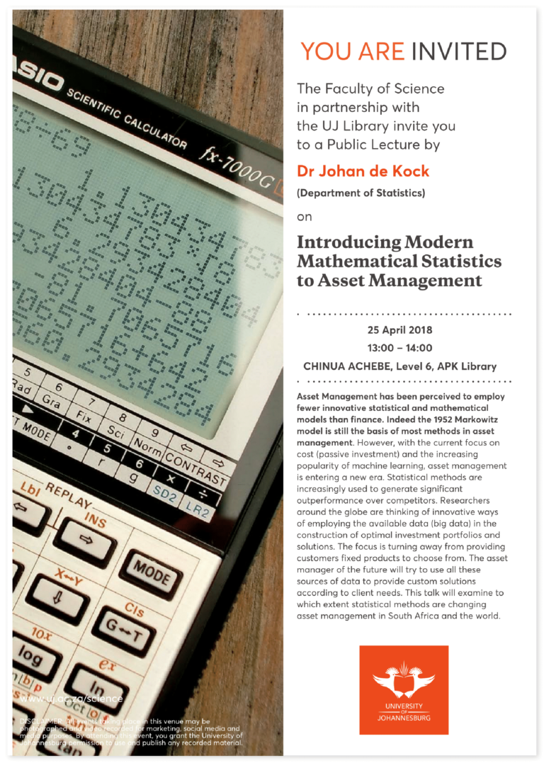 Introducing Modern Mathematical Statistics to Asset Management – Public Lecture