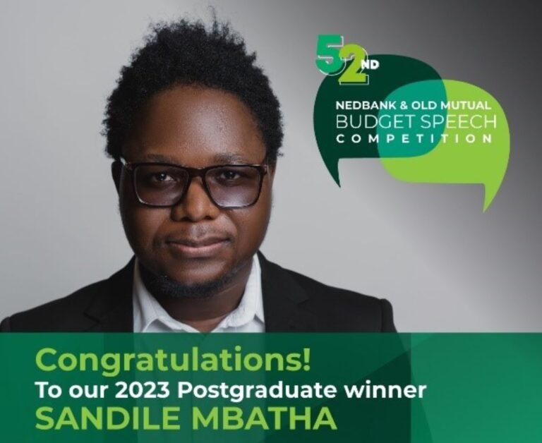 UJ student triumphs in 2023/2024 Nedbank & Old Mutual Budget Speech competition