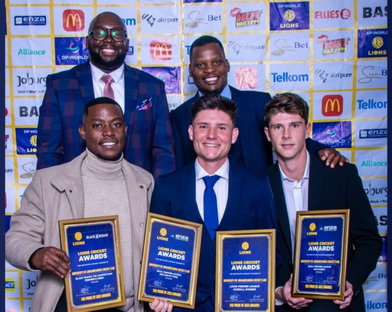 UJ Cricket wins big at 2024 DP Lions Cricket Awards