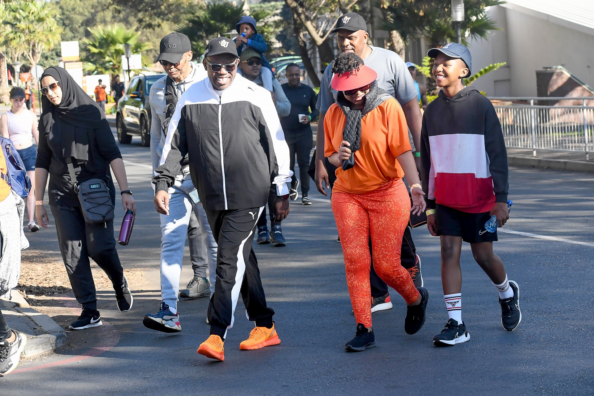 Vice-Chancellor and Principal Prof Letlhokwa Mpedi walks the 8km distance with staff, students and Joburg residents in the 2023 UJ Future Walk