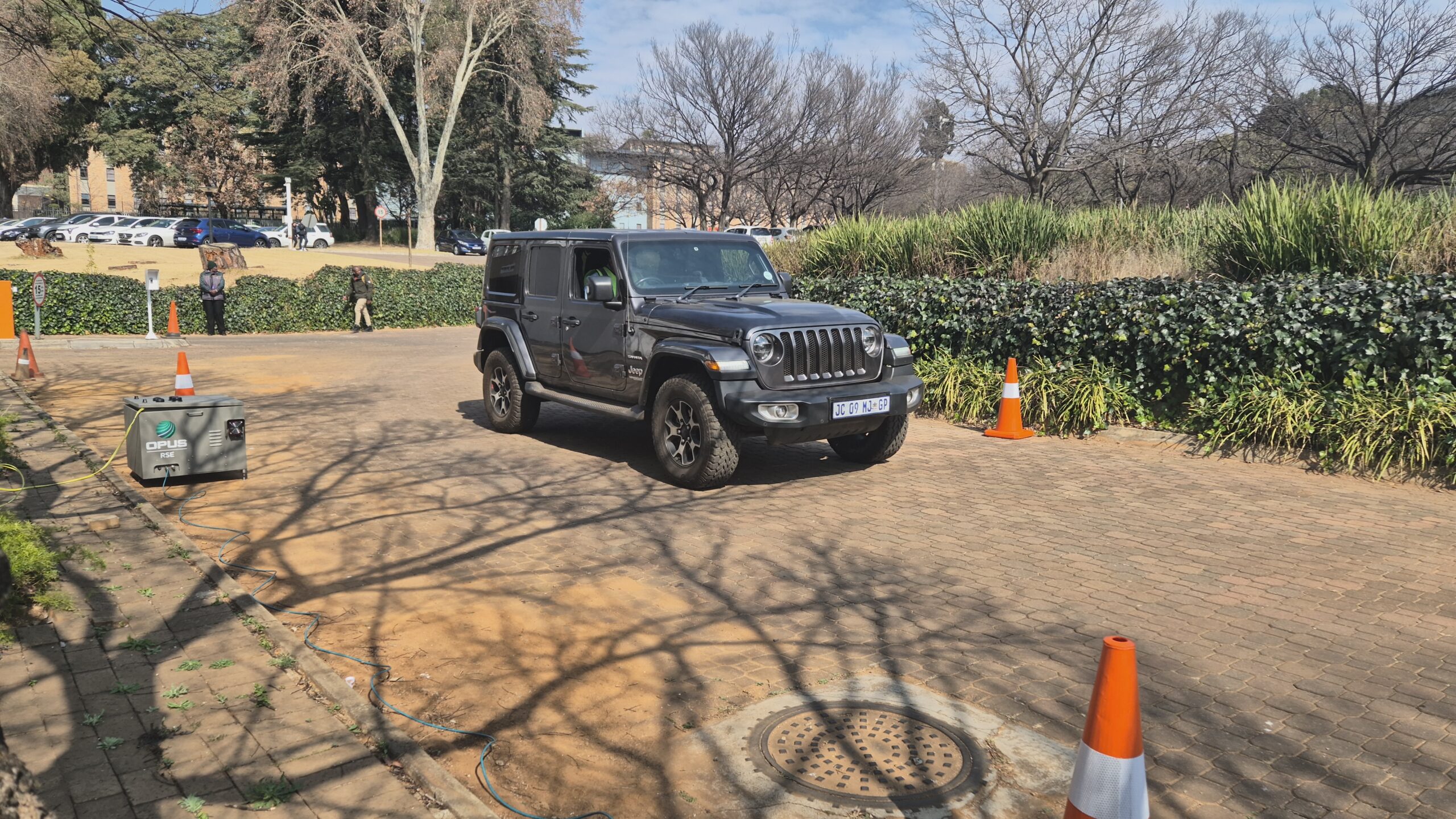 A live demonstration of the emissions testing system - University of Johannesburg News