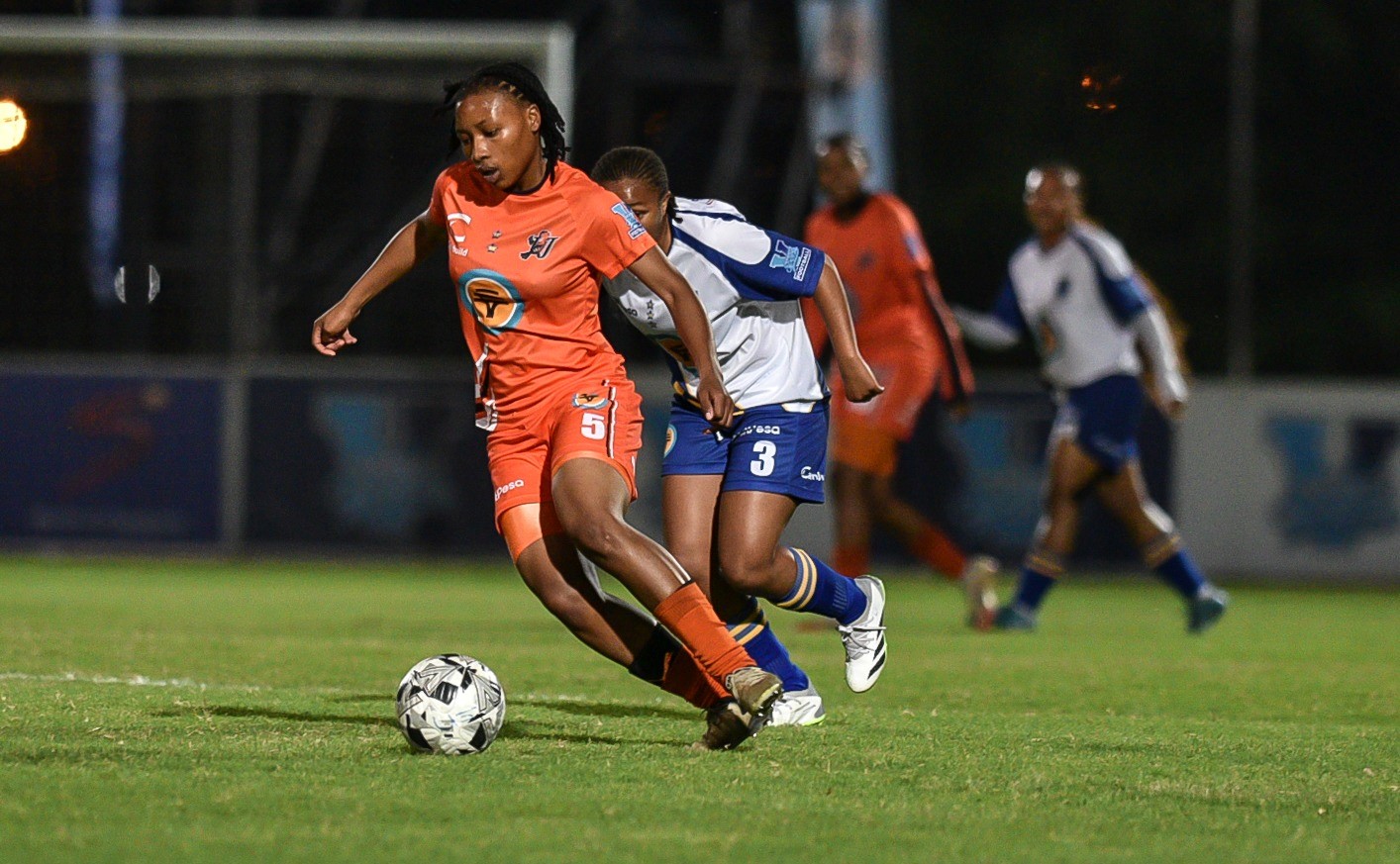 Portia Masilela in action during the Varsity Football final. PHOTO, Varsity Sports