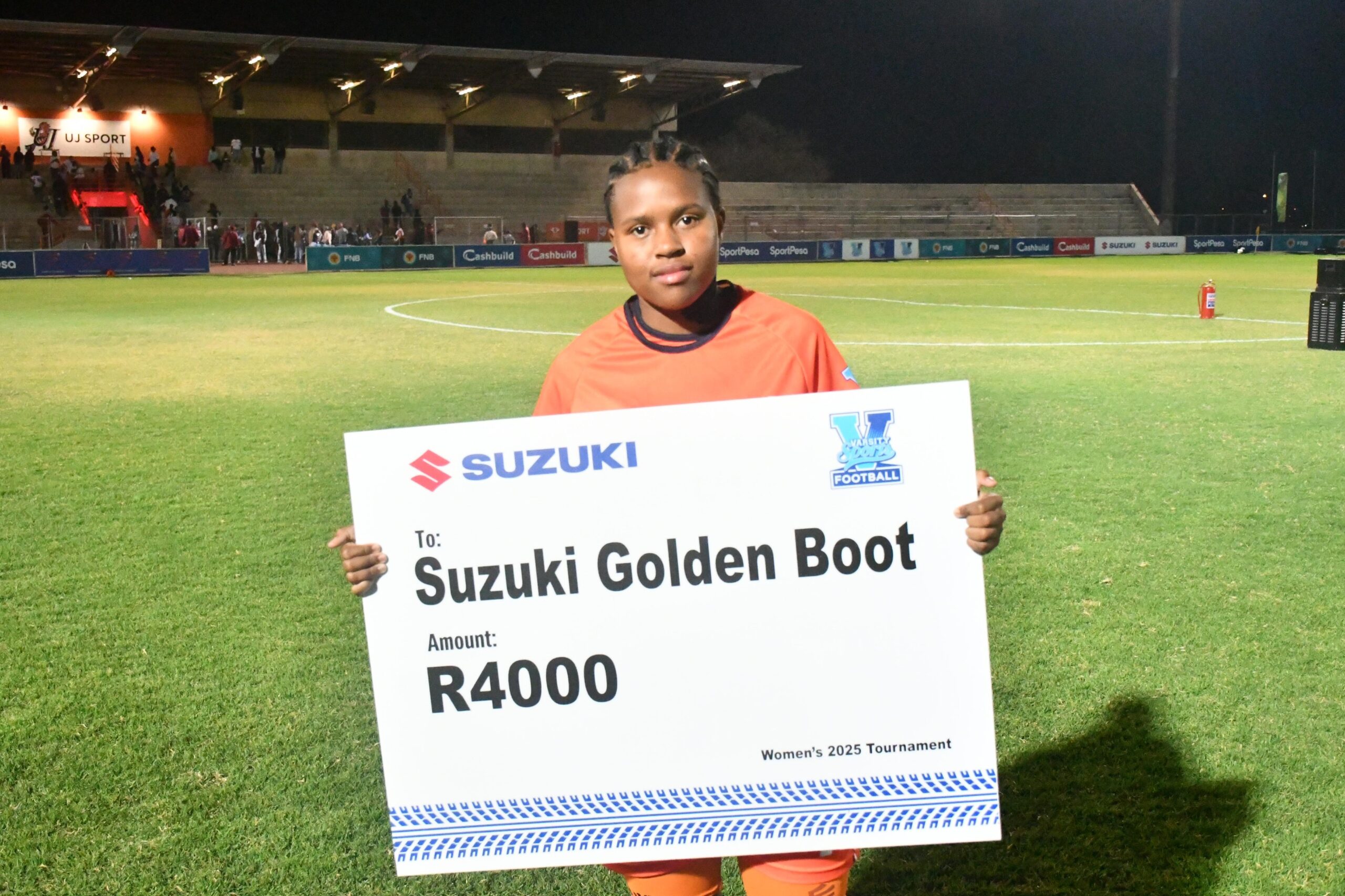 Thato Mofolo won the Suzuki Golden Boot for being the tournament top goal scorer. PHOTO, Varsity Sports