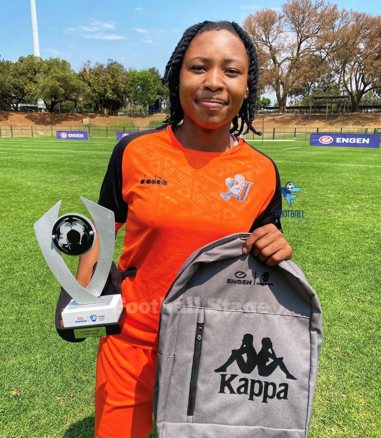 Portia Masilela was named Cngen Champ of Champs Defender of the Tournament. PHOTO, Engen Sports