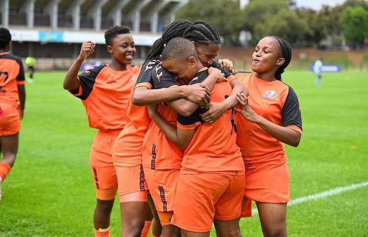 UJ Women's Under-20 Team celebrate scoring the winning goal in the Engen Champ of Champs final - PHOTO, Engen Sports