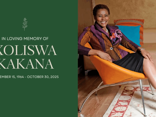 Memorial Service Celebrates Remarkable Life of Philanthropic and Leader Xoliswa Kakana