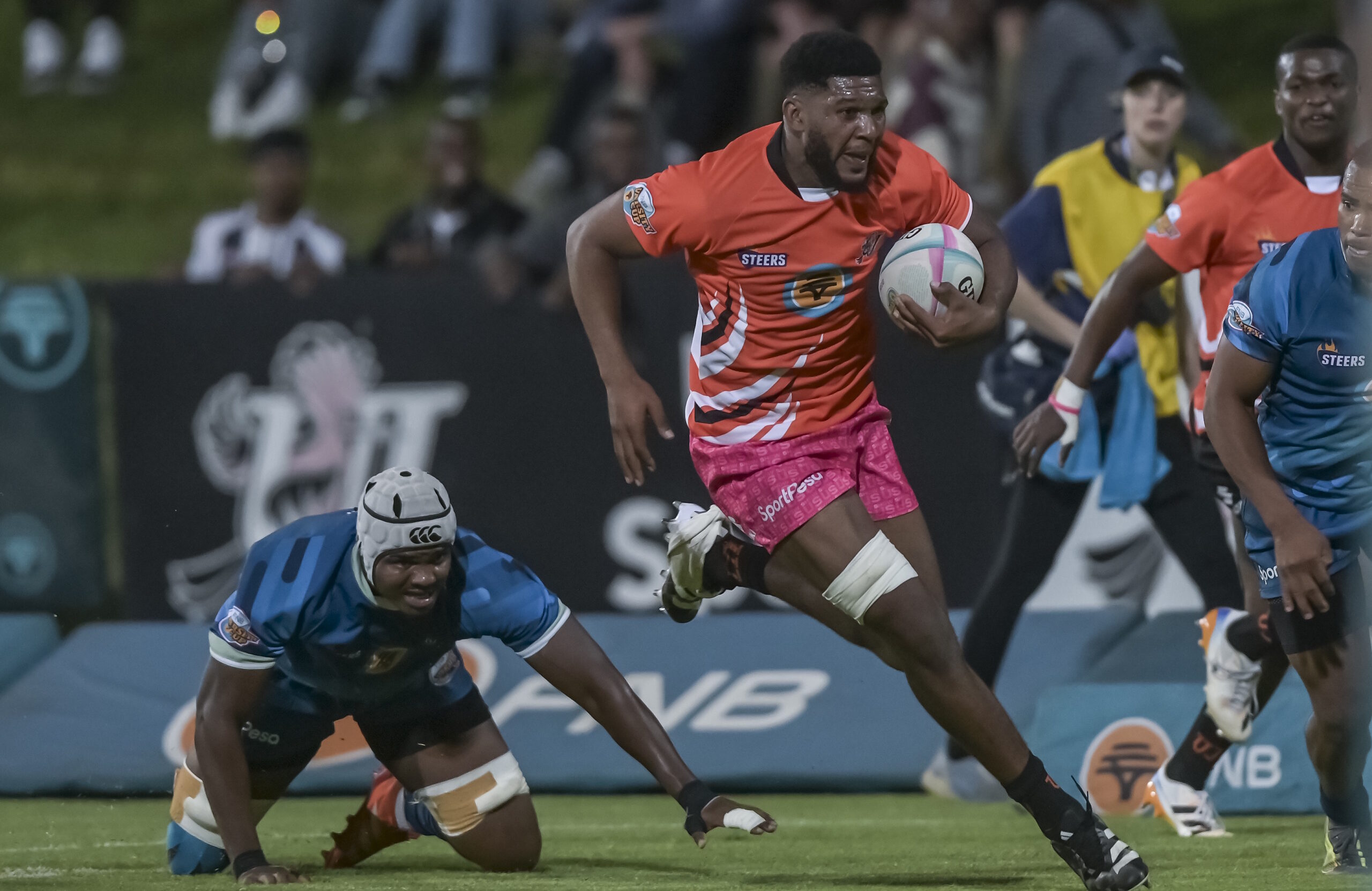 Thabang Mphafi, UJ Senior Men's Rugby Team co-captain in action against FNB Emeris at UJ Rugby Stadium - PHOTO, Varsity Cup