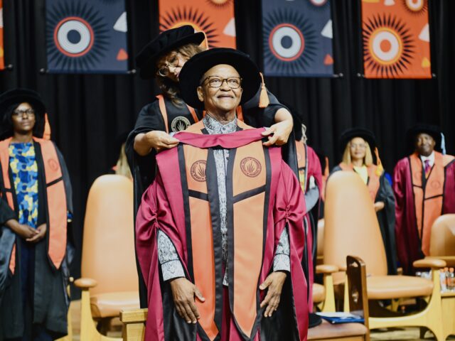 A nostalgic return: Jubilation as Prof Njabulo Ndebele is conferred with an honorary doctorate