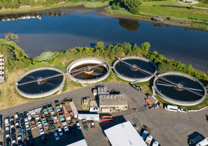 A bird's eye view of a wastewater treatment industry in Connecticut